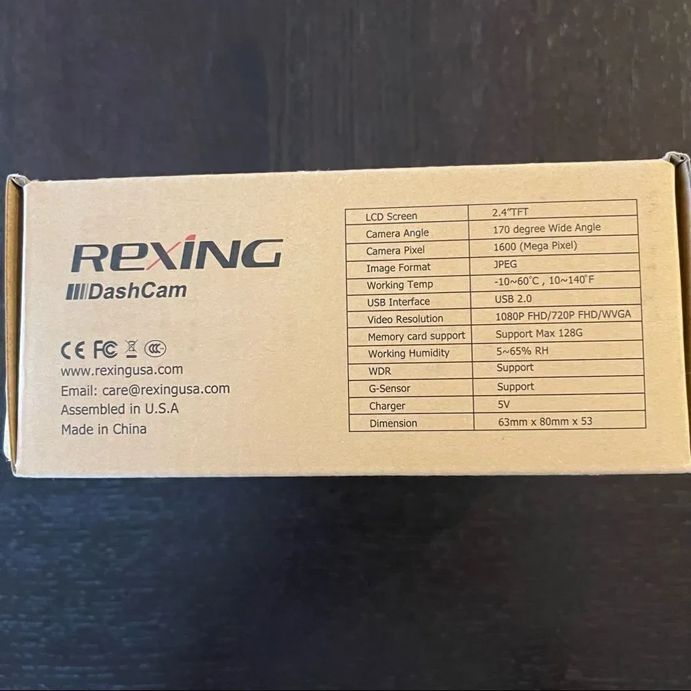 Rexing V1 Basic Dash Cam New In Box - Picture 3 of 4